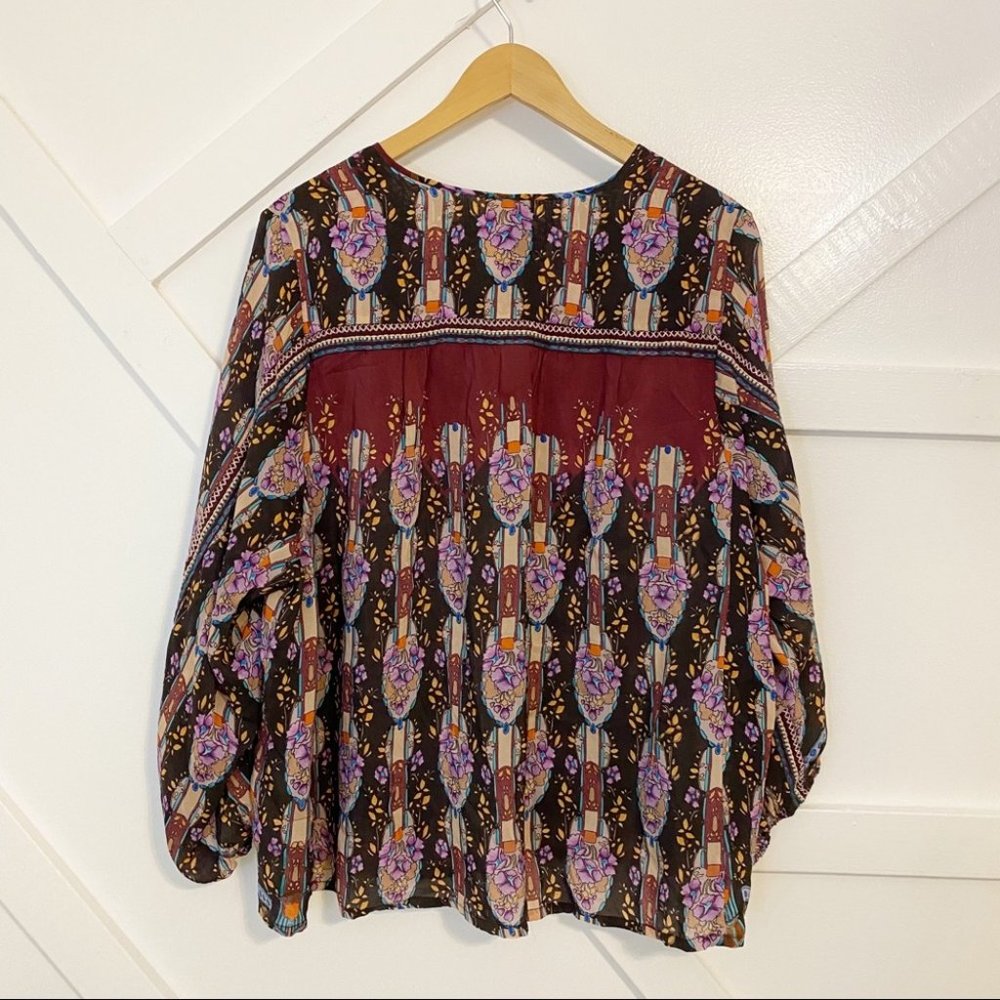 Johnny Was Printed Roco Button Down Blouse Small - Picture 2 of 8